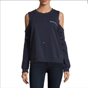 Honey Punch “Whatever” Distressed Sweatshirt